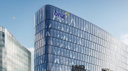 Cropped image of an artist depiction of the new BNZ Headquarters in Wellington