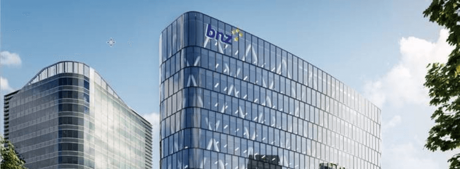 Cropped image of an artist depiction of the new BNZ Headquarters in Wellington